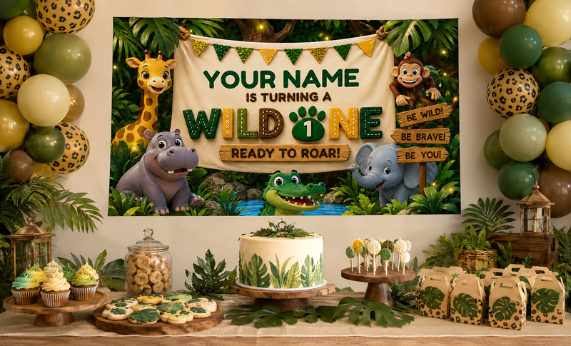 KIDS BANNER - WILD ONE