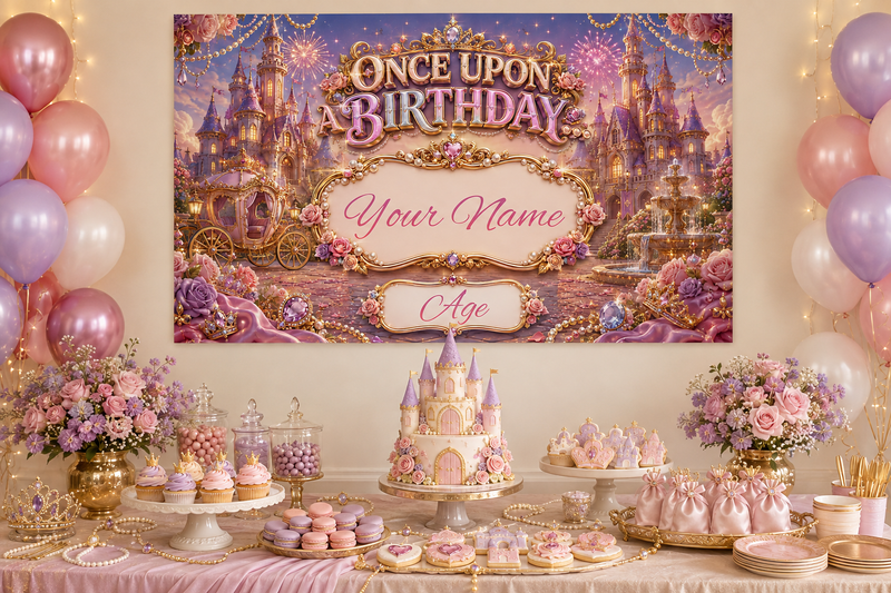 KIDS BANNER - ONCE UPON A BIRTHDAY