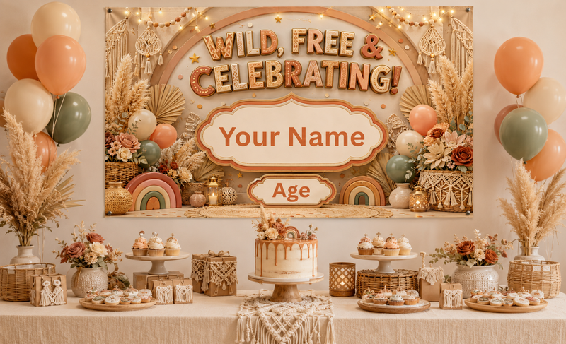 KIDS BANNER- WILD FREE & CELEBERATING