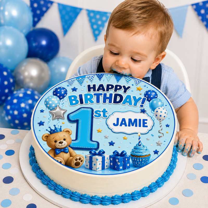 CAKE GRAPHIC 1ST BIRTHDAY BOY