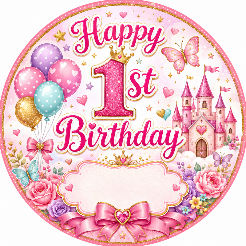 CAKE GRAPHICS - 1ST BIRTHDAY GIRL